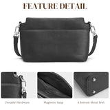 S-ZONE Crossbody Bags for Women Genuine Leather Purses Small Shoulder Bag Designer with Adjustable Strap
