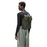RAINS Rucksack for Men and Women - Waterproof Backpack for Commutes on Bike or Foot (Green)