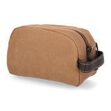 Timberland Men's Toiletry Bag Canvas Travel Kit Organizer, Khaki, One Size