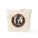 CafePress Obey The Basset Hound Tote Bag Natural Canvas Tote Bag, Reusable Shopping Bag