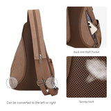 WITZMAN Canvas Sling Bag for Men Vintage Convertible Sling Backpack