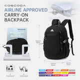 COSCOOA 40x30x15cm Personal Item Travel Backpack,16"x12"x6" Small Carry-On Bag 20L, Flight-Approved Underseat Luggage, Mochila de Viaje,Cabin-Size Lightweight Backpack for Men & Women