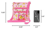 Pokemon Cross Body Bag for Girls Pikachu Eevee Pink Shoulder Bag Kids Girls Accessories Adjustable Strap Bags for Girls Official Merchandise Pokemon Gifts