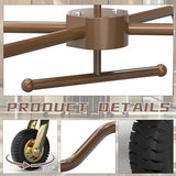 Commercial Hotel Luggage Cart 1600 lbs Capacity Bellman Cart, Stainless Steel Hotel Luggage Trolley with 8" Pneumatic Wheels & Carpet Platform, Heavy Duty Rolling Luggage Cart for Hotels