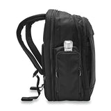Briggs & Riley Traveler Backpack - Carry On Travel Backpack for Women & Men, Personal Item Travel Bag, Lightweight & Durable, Padded Straps, Fits up to 15" Laptop - Baseline Collection, Black