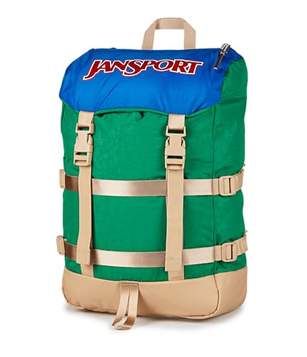 JanSport Skip Pack Backpack – 28L Capacity, Fits 13.5" Laptop, Large Main Compartment, Side Water Bottle Pocket – Ideal for Work & Travel, Jelly Kelly