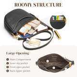 S-ZONE Small Leather Crossbody Bags for Women Cute Purses with RFID Anti-theft Pocket Trendy Shoulder Bag Handbags Satchel