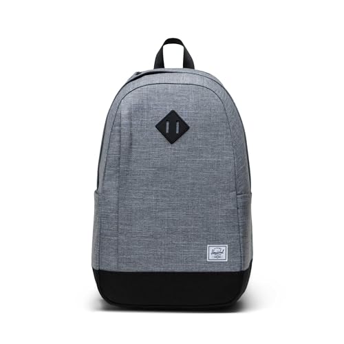 Herschel Seymour Backpack - Work Backpacks, 15/16" Laptop Backpack, Padded Shoulder Straps, 26L, Raven Crosshatch