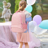 Dafelile School Backpack for Girls Kids Backpacks Elementary Preschool Corduroy Love Bow Pink School Bags Travel Daypacks with Lunch Bag