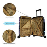 World Traveler VentureX Airline Approved 2-Piece Carry-On Luggage Set – Lightweight Hardside Polycarbonate Suitcase with Spinner Wheels - Tropical Leaves