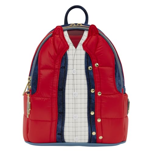 Loungefly Universal: Back to the Future - Marty McFly - Cosplay Mini Backpack with Zipper Charm - Collectible Bags
