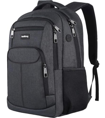 kadilong Laptop Backpack Men,School Backpacks for Student Teen Boys Bookbag College Computer Bag with USB Charging Port Fits 15.6 Inch Laptop and Notebook for Work Business Middle High School,Black