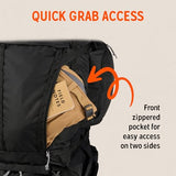 Kelty Coyote 60-105 Liter Internal Frame Backpack - Hiking, Backpacking, Travel, Adjustable Torso (105L / Black)