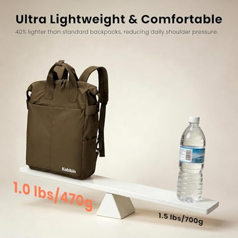 Kabibin Carry On Laptop Backpack, Ultra Lightweight College Work Daypack