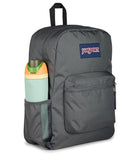 JanSport Cross Town Backpack - Simple Bag for Everyone with 1 Main Compartment, Front Utility Pocket - Premium Class Accessories - Smokey Grit