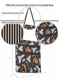 Harry Potter Womens Crossbody Bag Hogwarts Travel Purse Passport Gryffindor AOP
