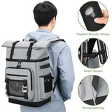 42 Can Backpack Cooler,40L Insulated Double Decker Leakproof, Waterproof Travel Cooler Backpack for Beach Camping Picnic Travel
