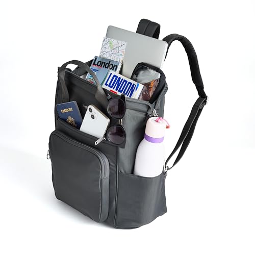 Baggallini Securtex Anti-Theft Windsor Backpack for Travel, Work & College, RFID & Locking Zipper, Up to 16" Laptop