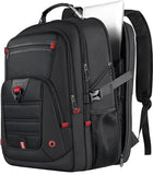 Z-MGKISS Extra Large Travel Backpack With 52L Capacity, Long-Term Durability TSA Backpack, Anti-Theft 17.3" Big Business Laptop Backpack for Men&Women, Water Resistant College Rucksack Bag, Black