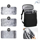 iyarkai Insulated Cooler Backpack, Backpack Cooler, 20 Can Backpack Cooler Leak Proof, Insulated Soft Cooler Bag, Lightweight, Cold-Weather Duffel Bag for Beach, Camping, Outdoor Activities, Black
