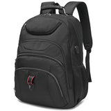 Extra Large Laptop Backpack for Men,37L Gaming Laptop Backpack,18.4Inch Travel Backpack with USB Charging Port, Business Flight Approved -Big Capacity Computer Bag College Bookbag, Black Black