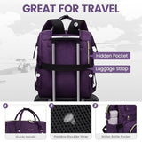 LOVEVOOK Laptop Backpack for Women,15.6 Inch Professional Womens Travel Backpack Purse Computer Laptop Bag Nurse Teacher Backpack,Waterproof Work Bags Carry on Back Pack with USB Port,Dark Purple
