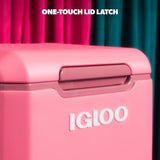 Igloo Tag Along 360 Spinner Cooler | 20 Quart Rolling Ice Chest | Thrift Pink