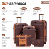 Cobens Expandable Luggage Sets 5 Piece with Detachable Spinner Wheels and TSA Lock,ABS Hard Case Suitcases with Wheels,Carry On Luggage Set