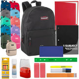 24 Pack Bulk Backpacks with School Supplies for Kids - Trailmaker Wholesale Backpack and School Supplies Kits