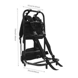 ZeStarDair TR Aluminum External Frame Backpack, Aluminum External Frame Backpack, Camping Backpack Carrier 27.56", 132 lbs (Black)