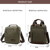 mygreen Mens Bag Canvas Shoulder Bag Small Messenger Crossbody Bag Work Bag Vintage Multi-function Army Green