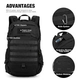 Mardingtop 25L Tactical Backpack + Molle Tactical Utility Pouch