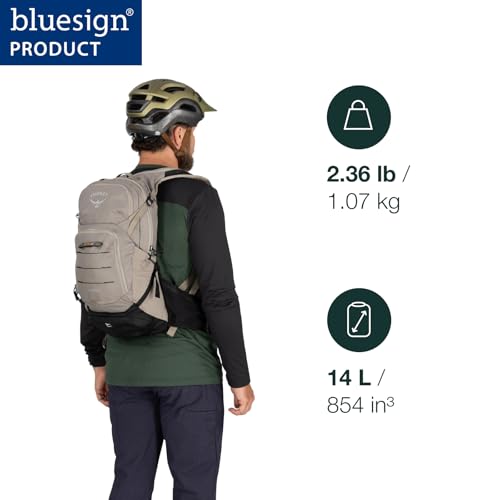 Osprey Raptor 14L Men's Mountain Biking Backpack with Hydraulics Reservoir, Pediment Grey | Osprey Backpacks