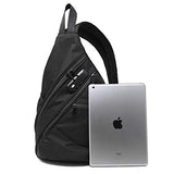 Cali Crusher Sling - 100% Smell Proof/Convertible Shoulder Pack (Black/Blue)