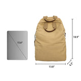 KAOBIO Grunge Hippie Boho Backpack Durable Canvas Casual Adjustable Daypack College Vintage Travel Rucksack for Women Men (Army Green)