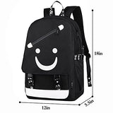 FEWOFJ Anime Laugh Backpack for Boys,School Bags Glow Bookbags for Teenagers