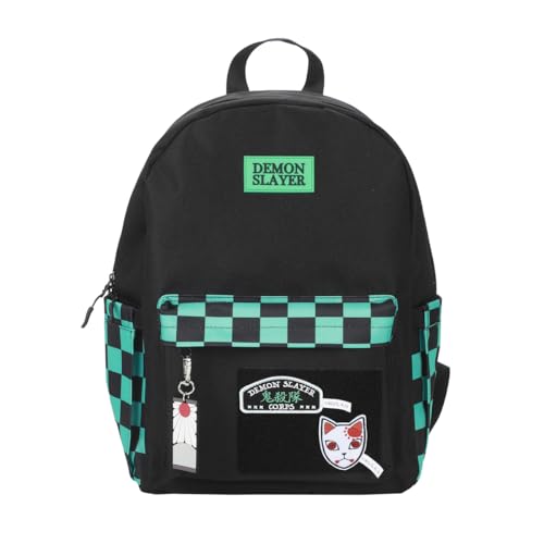 Bioworld Demon Slayer Tanjiro-Inspired 16.5" Adult Black Backpack