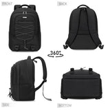 LIECDRO Black School Backpacks for Boys Teens, Backpack for Men,15.6 inch Laptop Back Pack with Reinforced Straps, Large College Book Bag, Business Work Travel Bookbag