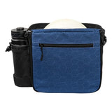 Latitude 64 Slim HEX Shoulder Bag | Lightweight Disc Golf Bag with Putter Pocket | Durable HEX Pattern Nylon Material | Compact Storage for Casual Rounds & Practice | Holds Up to 8 Discs (Navy)