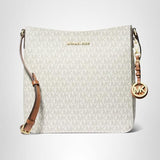Michael Kors Women's Jet Set Large Messenger Bag, Gold-Tone Hardware/Vanilla