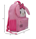AI ACCESSORY INNOVATIONS Hello Kitty My Melody Backpack for Girls, Sanrio Kawaii Bookbag, 16 Inch Anime School Bag with 3D Features,