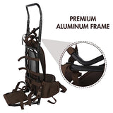TIMBER RIDGE Aluminum External Frame Hiking Backpacks with Adjustable Height, Lightweight & Foldable for Camping, Hiking, Travel, Outdoor