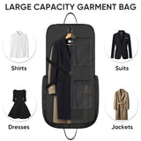 BALEINE Travel Garment Bag, Travel Suit Bag for Men, Water Resistant Carry on Garment Bag for Hanging Clothes, Garment Duffel Bag for Travel Business (Grey, 48")