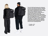 WOLFpak 45L Tactical Gym Backpack (Alpha Black) Durable 1000D Waterproof Oxford Material with MOLLE Webbing, Laptop Pocket & Dual Cup Holders, Durable Fitness/Travel/Military Daypack