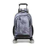 HTgroce Rolling Backpack with Wheels for Boys Roller Wheels Backpacks Big Kids Laptop Luggage Travel Suitcase for Teen Boys