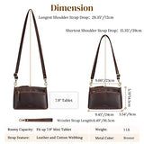 S-ZONE Small Genuine Leather Crossbody Bags for Women Purse and Handbag Wristlet