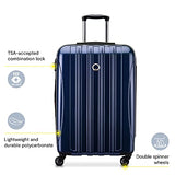 DELSEY PARIS Helium Aero Hardside Expandable Luggage with Spinner Wheels, Titanium, Checked-Large 28 Inch