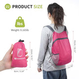 SUIKIHUM 20L Ultra Hiking-Daypack Lightweight Foldable Travel Packable Backpack for Camping Cycling Outdoor,rose Red