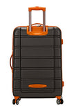 Rockland Melbourne Hardside Expandable Spinner Wheel Luggage, Charcoal, Checked-Large 28-Inch