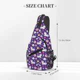 KOSUES Unicorns Rainbow Donut Lollipop Crown Star Heart Sling Bag Casual Crossbody Bag Sports Shoulder Backpack Travel Chest Pack Cycling Cross Bags Gym Hiking Daypack